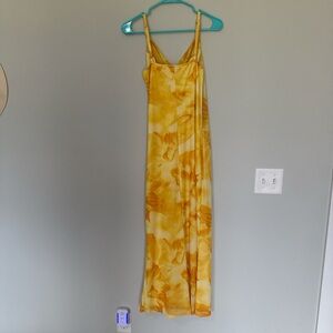 Yellow floral Maxi Dress